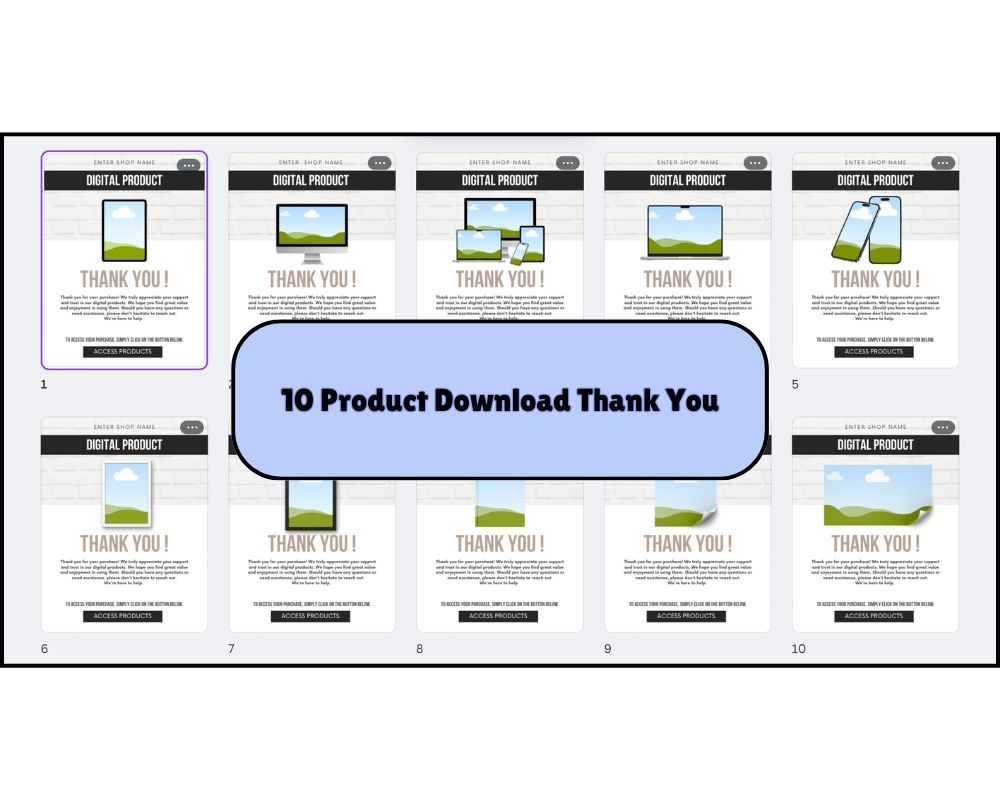 1000+ Etsy Listing Mockup Templates | Canva Editable | MRR & PLR Included