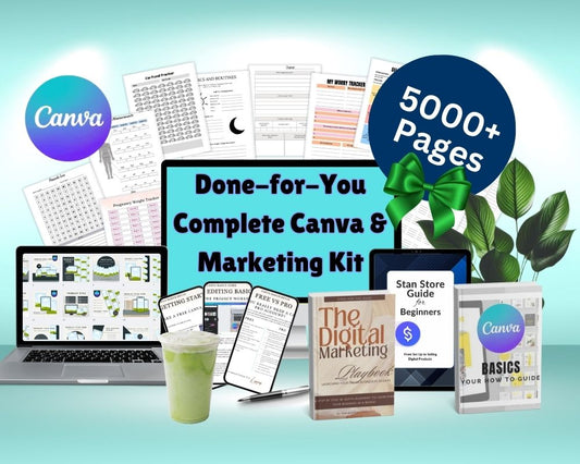 Done-for-You PLR Canva Marketing Bundle, 5000+ Pages